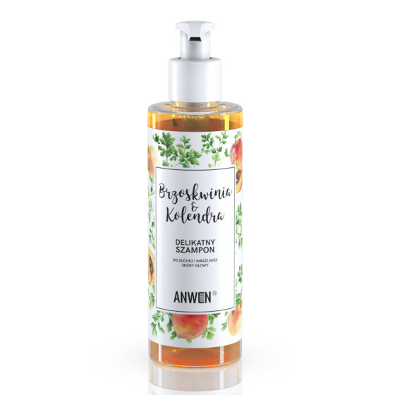 Шампунь для сухої та чутливої шкіри голови - Anwen Peach and Coriander Shampoo